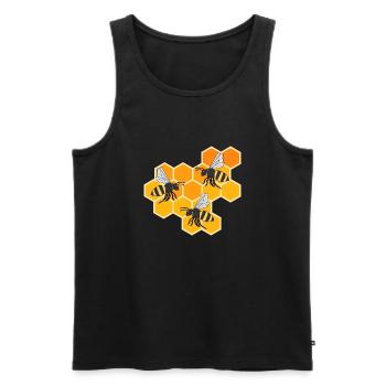 Honeycombs Bees Nature Wildlife Honey - Men's Premium Organic Tank Top - black - Front - AI Model Male 178 light (178cm)