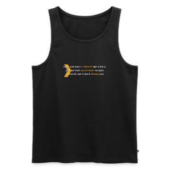 Endowed Genius Quote Typografie - Männer Premium Bio Tank Top - Schwarz - Vorne - Michal (187cm)