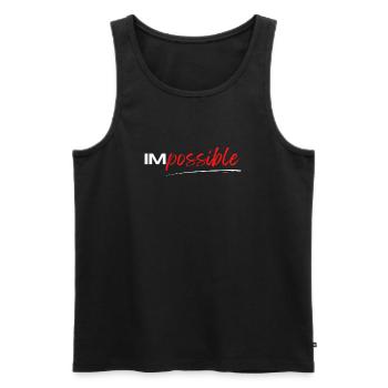 Geschenk "IM possible", sportliche Motivation - Männer Premium Bio Tank Top - Schwarz - Vorne - Michal (187cm)