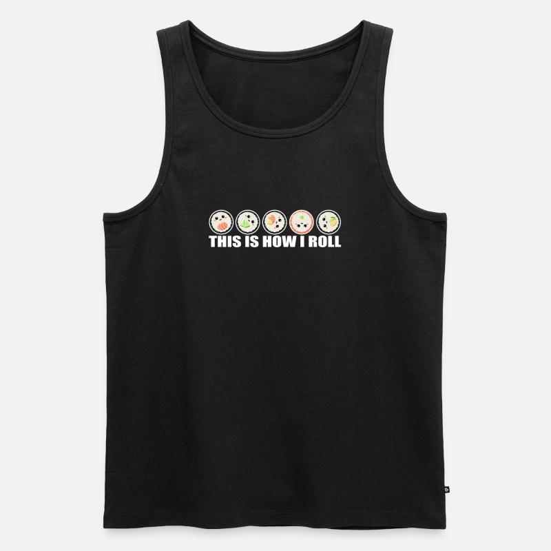 Sushi - Männer Premium Bio Tank Top - Schwarz