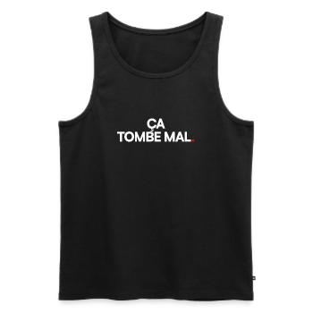 Ça tombe mal - Débardeur bio Premium Homme - noir - Devant - Michal (187cm)