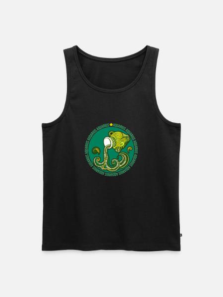 Aquarius - Men's Premium Organic Tank Top - black