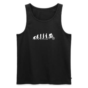 Entwicklung des Radfahrens - Männer Premium Bio Tank Top - Schwarz - Vorne - Michal (187cm)