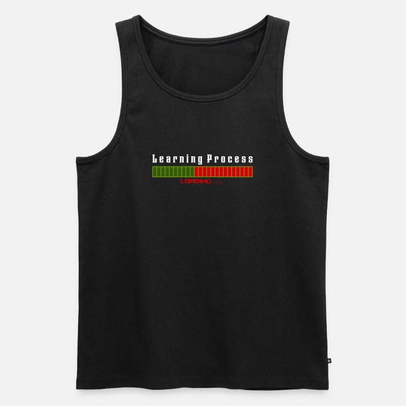 Learning Process Loading black shirt - Men's Premium Organic Tank Top - black