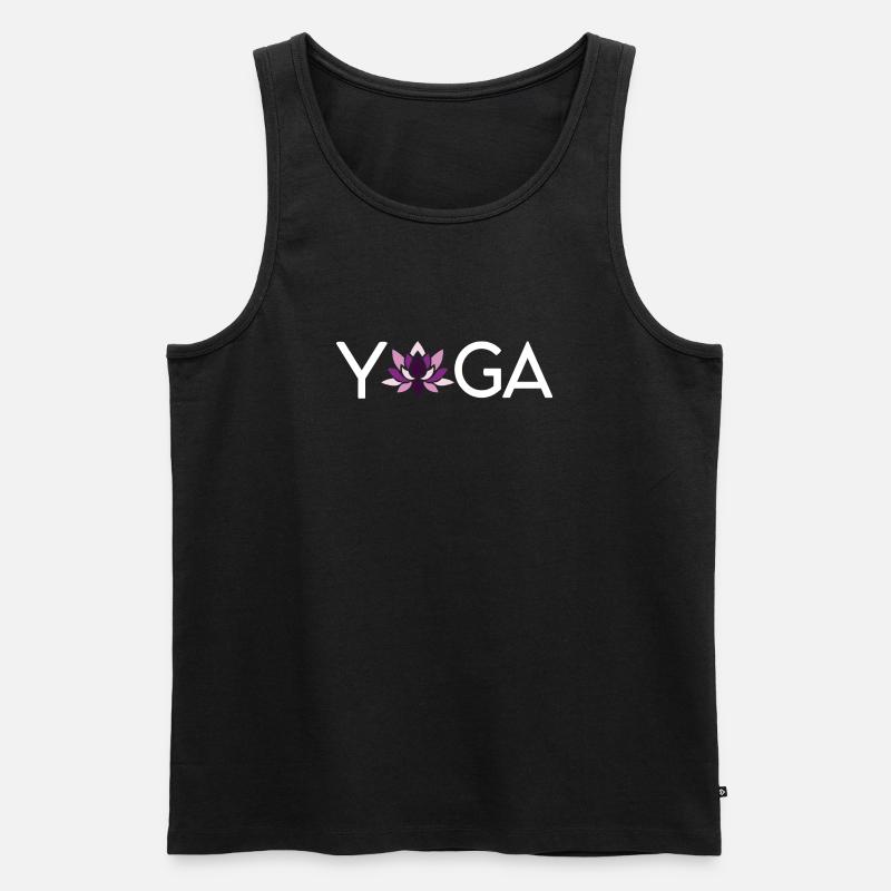 Yoga Geschenkidee - Männer Premium Bio Tank Top - Schwarz