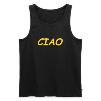 CIAO - Männer Premium Bio Tank Top - Schwarz - Vorne - Michal (187cm)