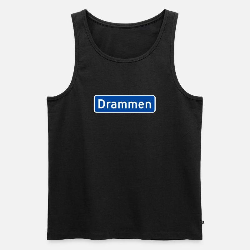 Drammen - Männer Premium Bio Tank Top - Schwarz