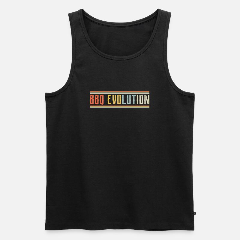 BBQ Evolution Design - Männer Premium Bio Tank Top - Schwarz
