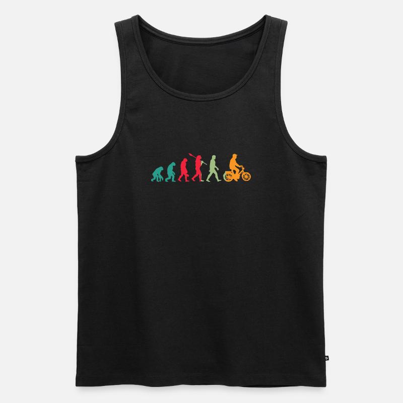 Mofa Evolution Moped - Men's Premium Organic Tank Top - black