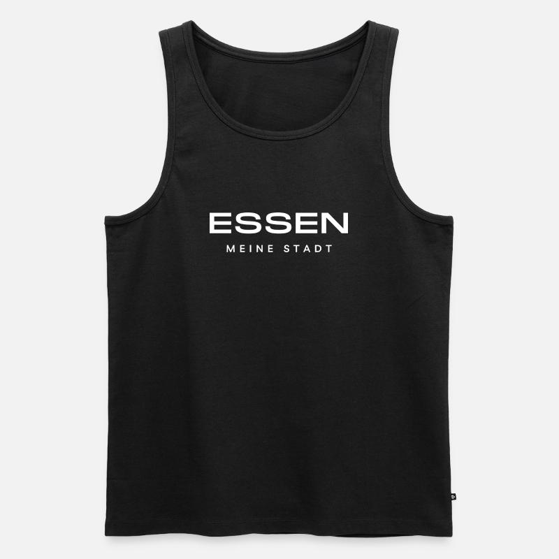 Essen - Männer Premium Bio Tank Top - Schwarz