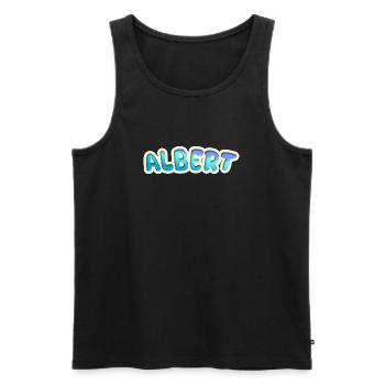 Albert as a profession - Men's Premium Organic Tank Top - black - Front - AI Model Male 178 light (178cm)