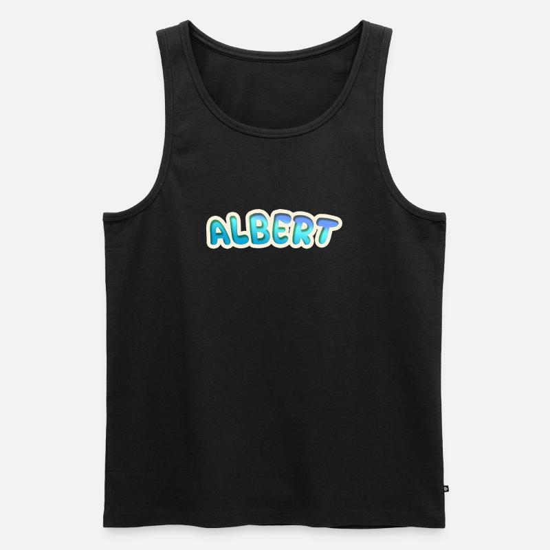Albert als Beruf - Männer Premium Bio Tank Top - Schwarz
