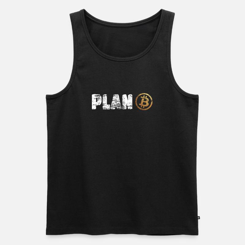 Plan Bitcoin Plan B - Débardeur bio Premium Homme - noir