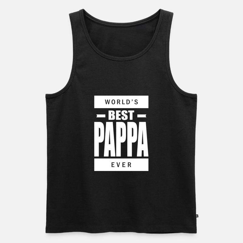 Bester Pappa - Männer Premium Bio Tank Top - Schwarz