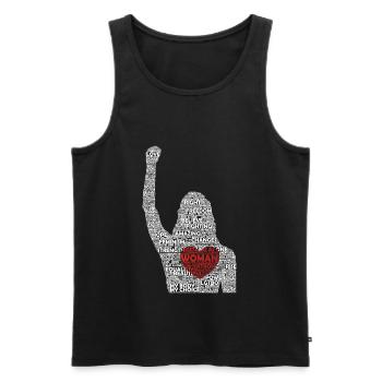 Journée internationale de la femme Féministe LGTBQ - Débardeur bio Premium Homme - noir - Devant - Michal (187cm)