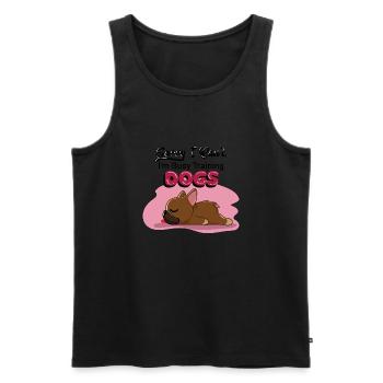 Busy Training Dogs Funny Saying Dog School - Men's Premium Organic Tank Top - black - Front - Michal (187cm)