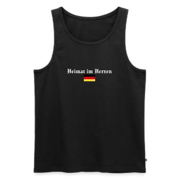 Home in the heart of Germany Germans - Men's Premium Organic Tank Top - black - Front - Michal (187cm)