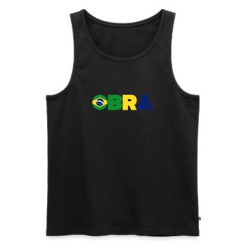 Brazilien - Männer Premium Bio Tank Top - Schwarz - Vorne - Michal (187cm)