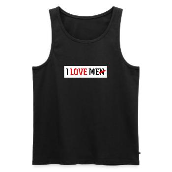 I love me i love men men self-love woman - Men's Premium Organic Tank Top - black - Front - Michal (187cm)