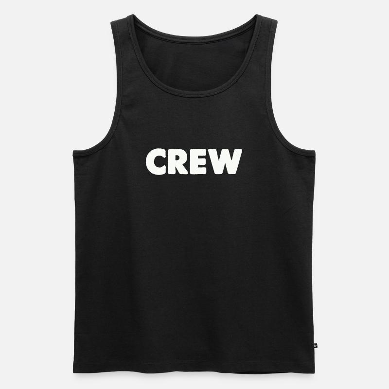 crew- - Männer Premium Bio Tank Top - Schwarz