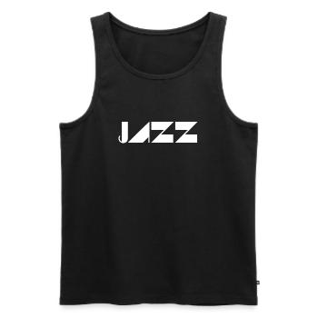 Logo Jazz Geometry - Débardeur bio Premium Homme - noir - Devant - Michal (187cm)