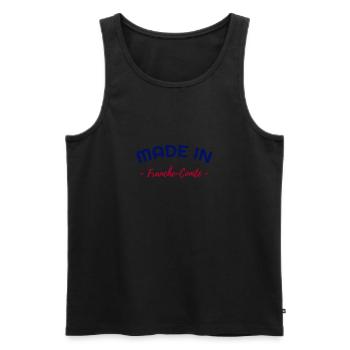 Made In Franche-Compte - Männer Premium Bio Tank Top - Schwarz - Vorne - AI Model Male 178 light (178cm)