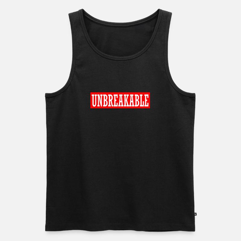unbreakable unstoppable indomitable gym illegal - Männer Premium Bio Tank Top - Schwarz