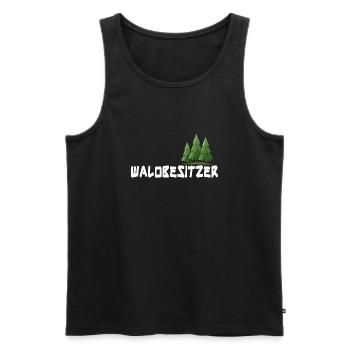 Wald Waldbesitzer Forst Waldarbeiter Kiefer Fichte - Männer Premium Bio Tank Top - Schwarz - Vorne - Michal (187cm)