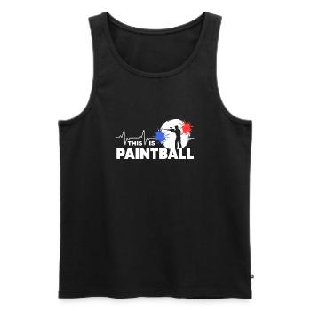 Paintball Gotcha Paintballspieler - Männer Premium Bio Tank Top - Schwarz - Vorne - AI Model Male 178 light (178cm)