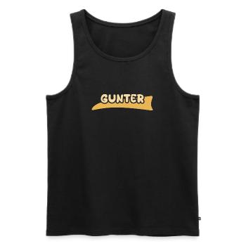 Guenter - Männer Premium Bio Tank Top - Schwarz - Vorne - AI Model Male 178 light (178cm)