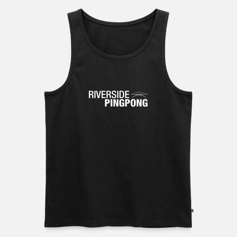 Riverside Pingpong - Männer Premium Bio Tank Top - Schwarz