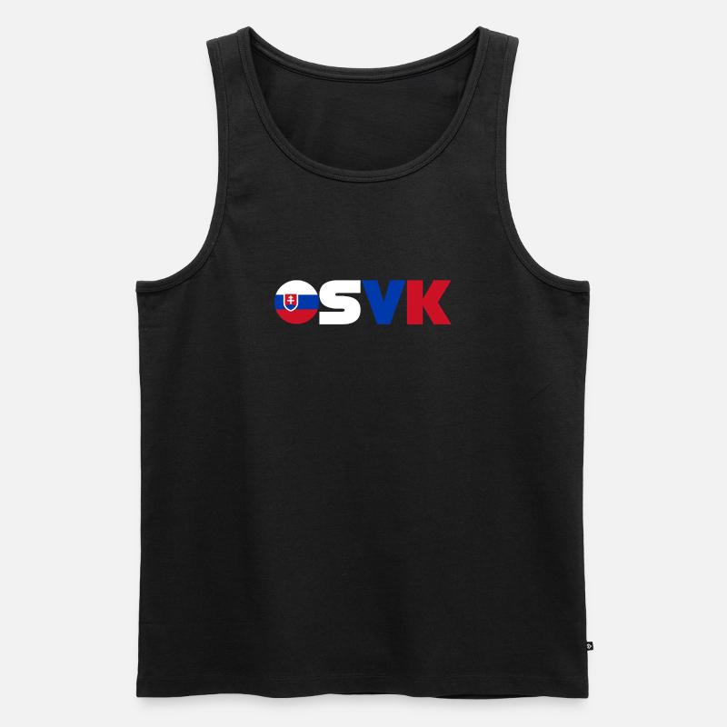Slowakei - Männer Premium Bio Tank Top - Schwarz
