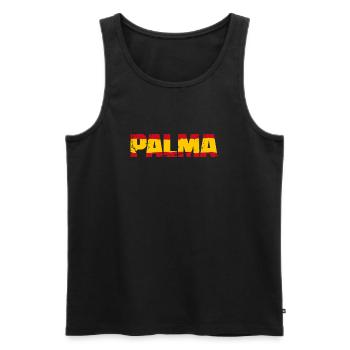 Palma Flagge Spanien - Männer Premium Bio Tank Top - Schwarz - Vorne - AI Model Male 178 light (178cm)