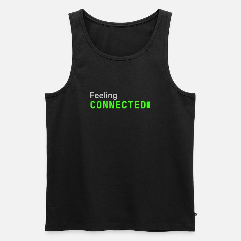 Feeling connected | Developer mood  - Männer Premium Bio Tank Top - Schwarz