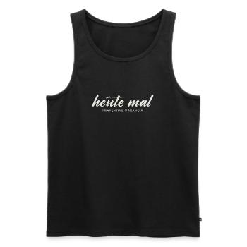 Heute mal präventive Paranoia – Lustiger Spruch - Männer Premium Bio Tank Top - Schwarz - Vorne - Michal (187cm)