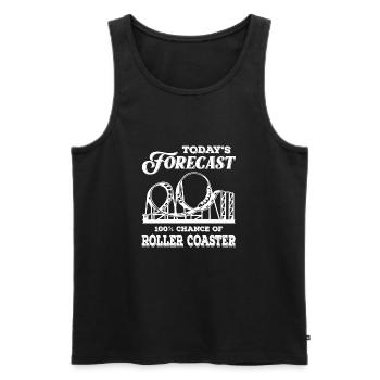 Today s Forecast 100 Chance Of Roller Coasters - Männer Premium Bio Tank Top - Schwarz - Vorne - AI Model Male 178 light (178cm)