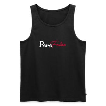 Pére Fect - perfecttion PéreFection papa cadeau - Débardeur bio Premium Homme - noir - Devant - Michal (187cm)
