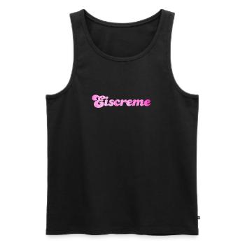 Eiscreme pink Erdbeereis Eis Fan Sommerzeit Urlaub - Männer Premium Bio Tank Top - Schwarz - Vorne - AI Model Male 178 light (178cm)