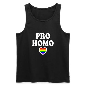Pro homo - Men's Premium Organic Tank Top - black - Front - AI Model Male 178 light (178cm)