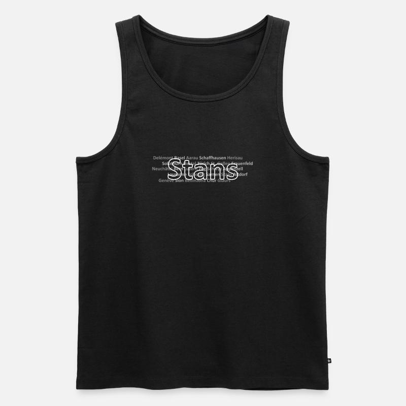 Schweizer Städte Stans - Männer Premium Bio Tank Top - Schwarz
