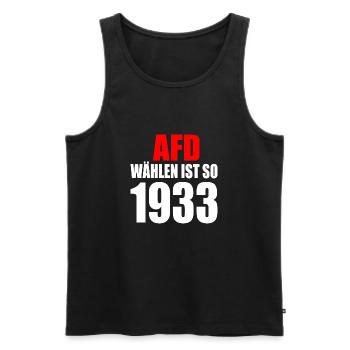 Afd wählen ist so 1933 - Männer Premium Bio Tank Top - Schwarz - Vorne - AI Model Male 178 light (178cm)