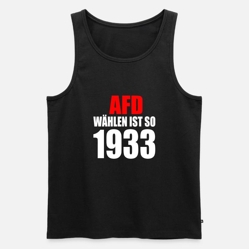 Afd wählen ist so 1933 - Männer Premium Bio Tank Top - Schwarz
