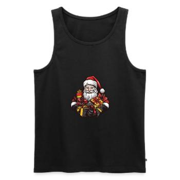 Weihnachtsmann Geschenke - Männer Premium Bio Tank Top - Schwarz - Vorne - Michal (187cm)
