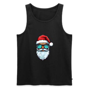 Santa Claus Cool Christmas - Men's Premium Organic Tank Top - black - Front - AI Model Male 178 light (178cm)