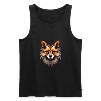 Pomeranian Hund Portrait - Männer Premium Bio Tank Top - Schwarz - Vorne - Michal (187cm)