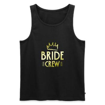 Bride Crew - Men's Premium Organic Tank Top - black - Front - AI Model Male 178 light (178cm)