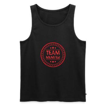 Team Mitglied - Männer Premium Bio Tank Top - Schwarz - Vorne - AI Model Male 178 light (178cm)