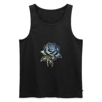 L’amour de la rose - Débardeur bio Premium Homme - noir - Devant - AI Model Male 178 light (178cm)