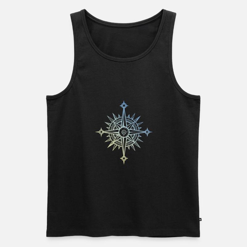 Kompass Symbol - Männer Premium Bio Tank Top - Schwarz