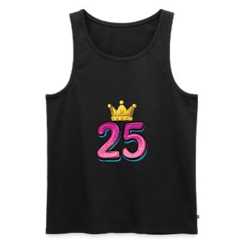 25 Number Jersey Crown - Men's Premium Organic Tank Top - black - Front - Michal (187cm)